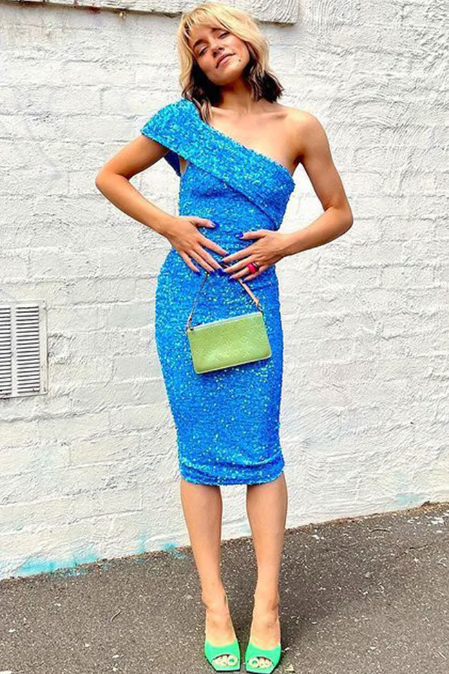Sequin Off Shoulder Bodycon Midi Dress