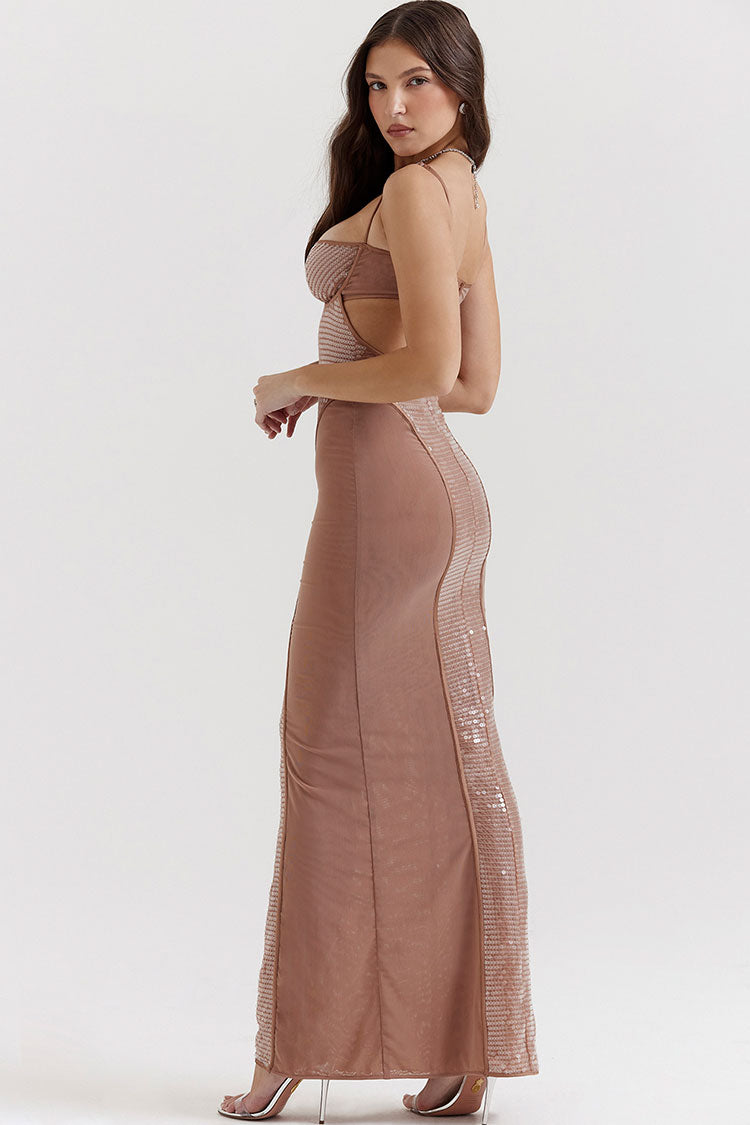 Sequin Sweetheart Bustier Bodycon Mermaid Maxi Dress