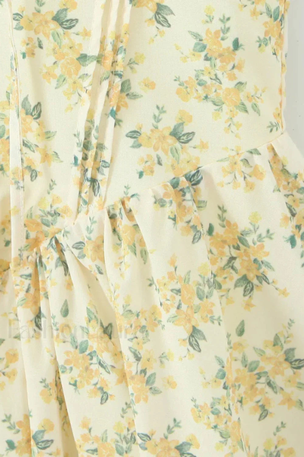 Spice Girl Deep V-Neck Backless Pleated Printed A-Line Mini Dress