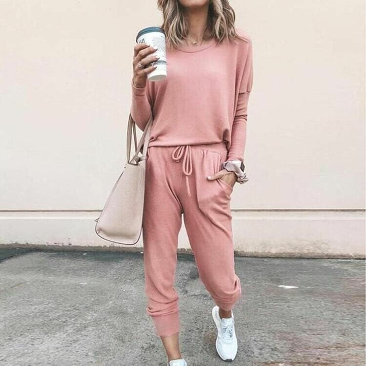 Long Sleeve Top and Jogger Pants Lounge Two Piece Set
