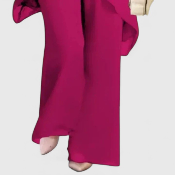 Short Sleeve Top and Wide Leg Pants Two Piece Set