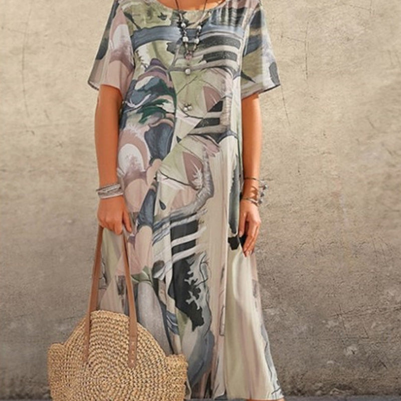 Amara | luxurious mulberry silk breeze dress Grey