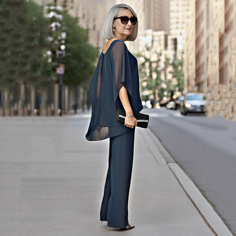 SARAH | Chiffon Top & Wide-Leg Pants 2-Piece Set