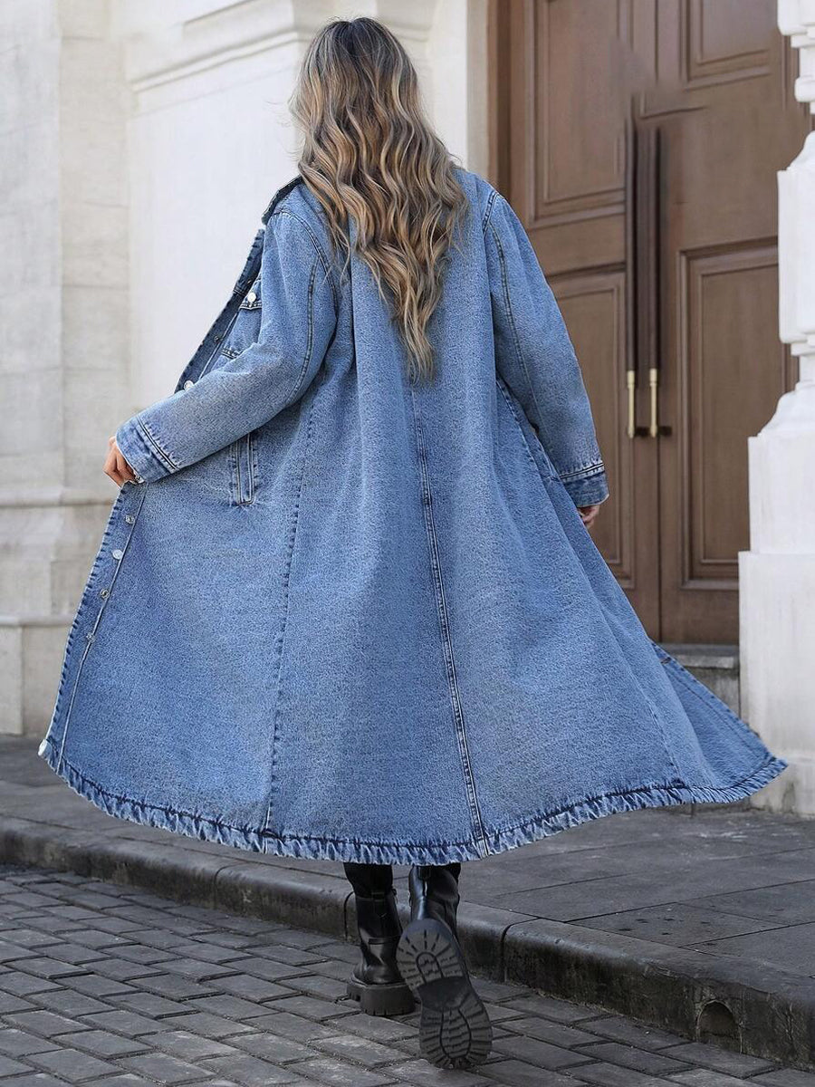 MAYA™ - ELEGANT DENIM LONG JACKET