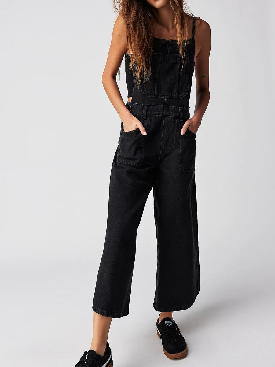 ELIZABETH™ - WIDE LEG SUMMER DENIM OVERALLS