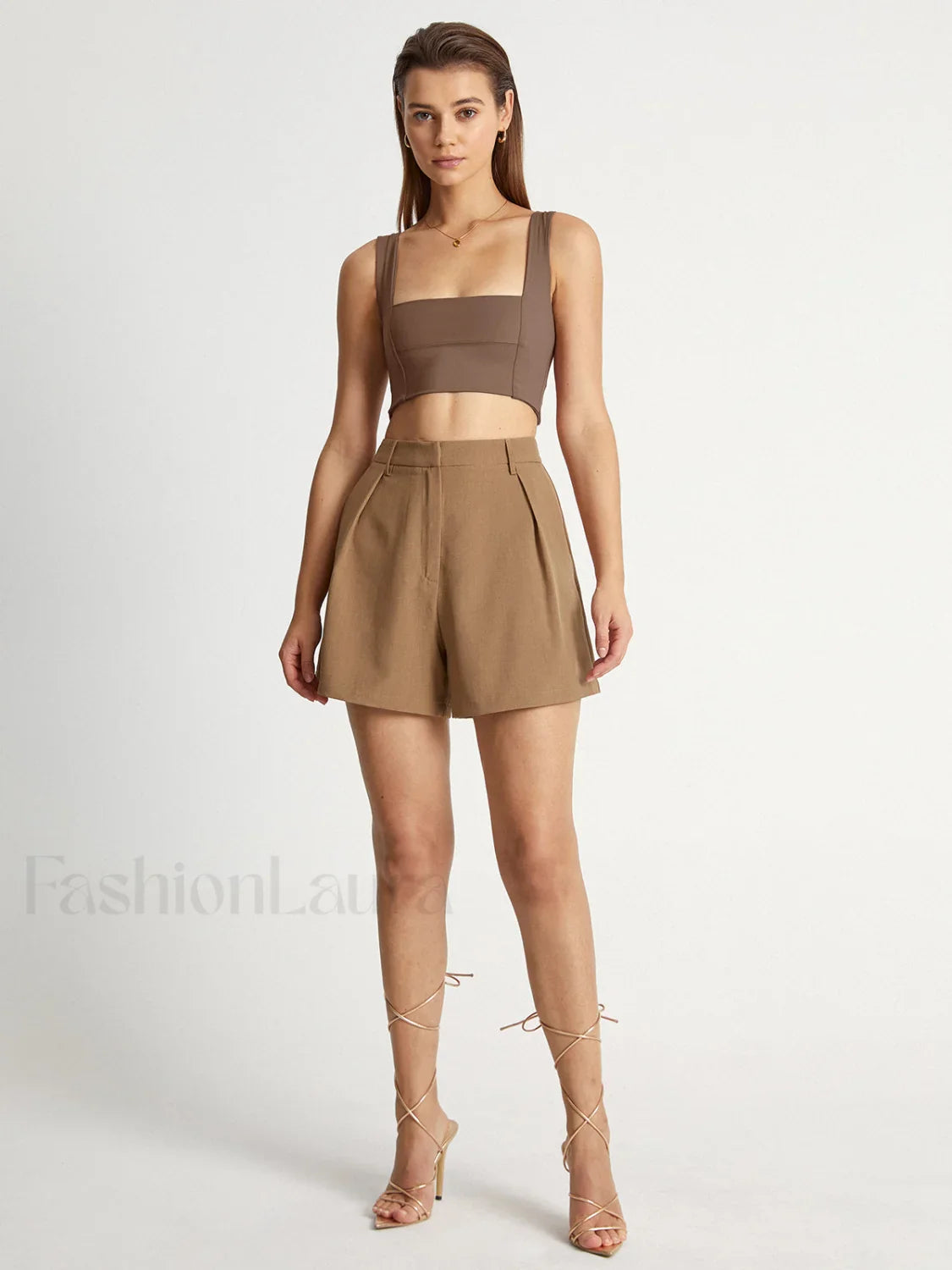 Square Neck Wide Trendy Strap Mini Tank Top