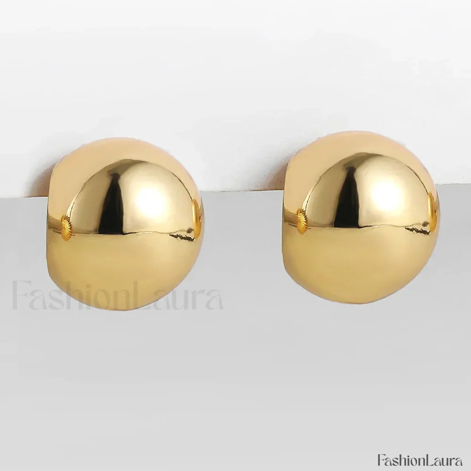 Stainless Steel Gold Plated Tear Drop Earrings Lightweight Smooth Metal Waterdrop Hoop Earring