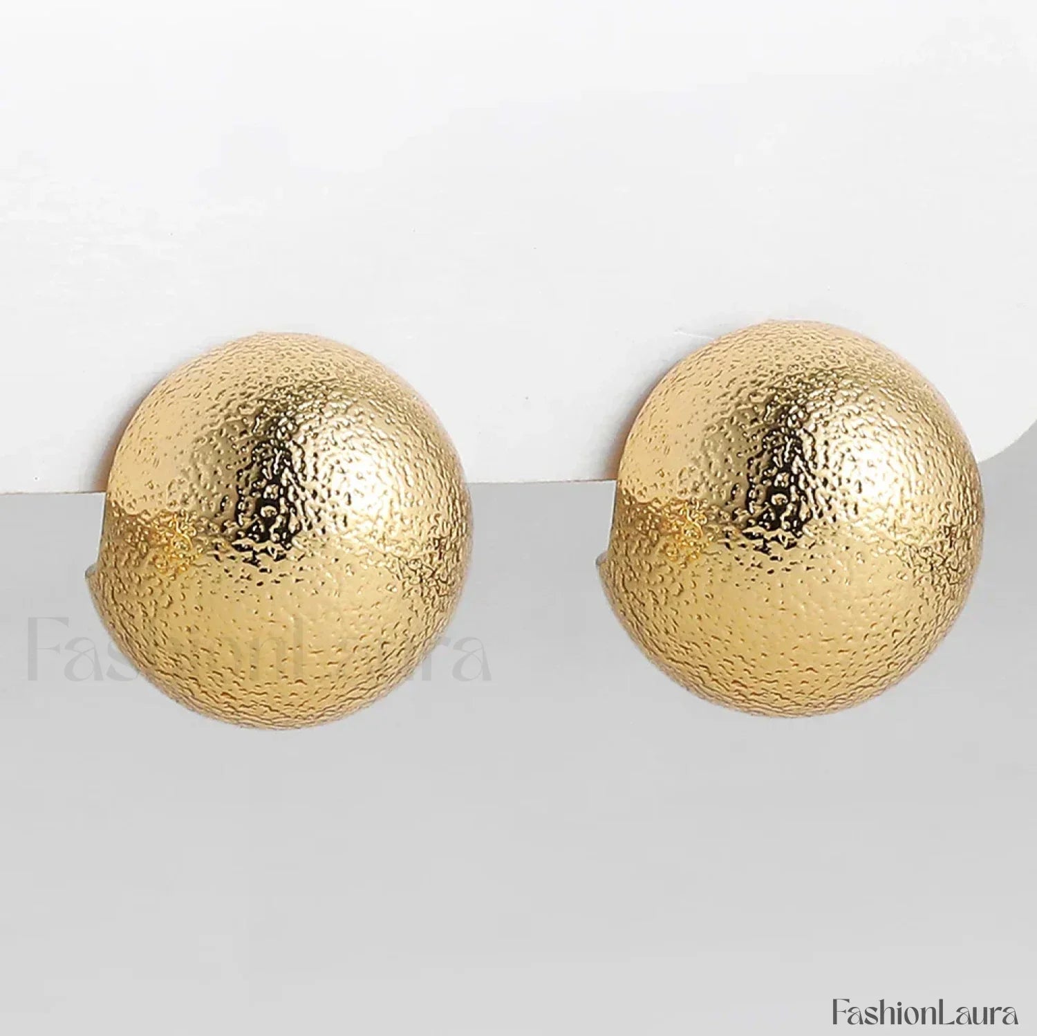 Stainless Steel Gold Plated Tear Drop Earrings Lightweight Smooth Metal Waterdrop Hoop Earring