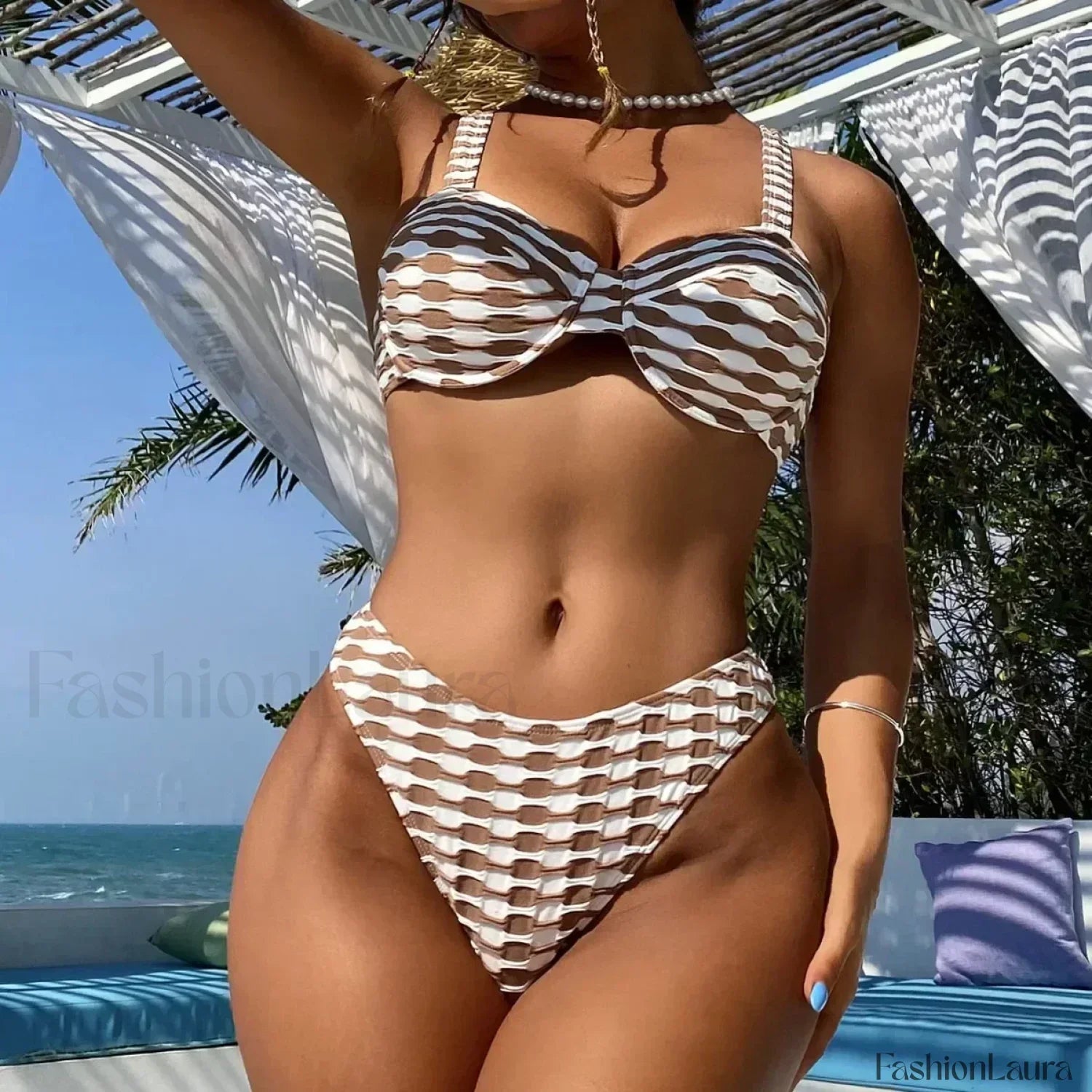 Steel Support Spicy Gather Bikini Set