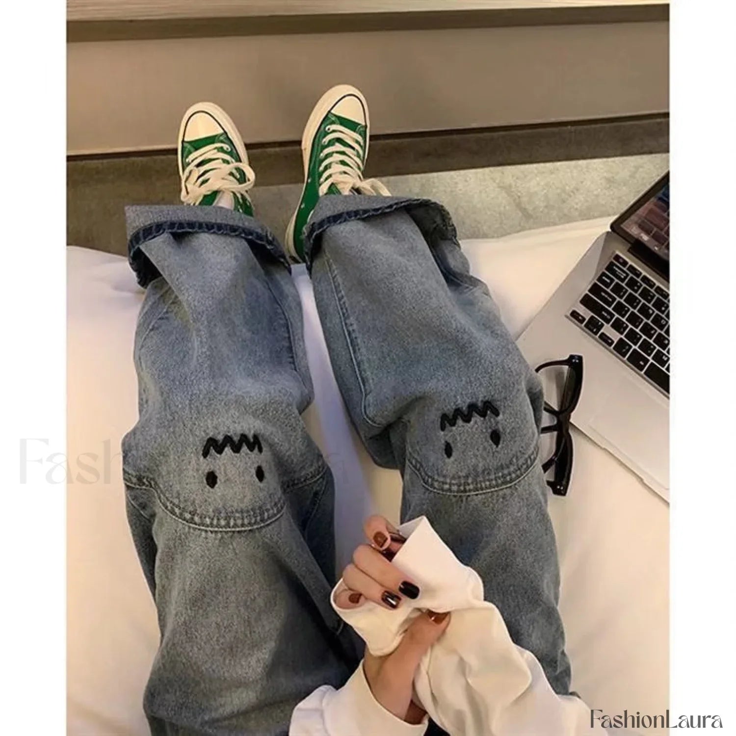 Straight High Waist Trendy Wide Leg Jeans