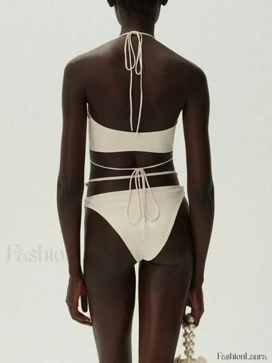 Strap Swimsuit Pearl Magda Bikini Set