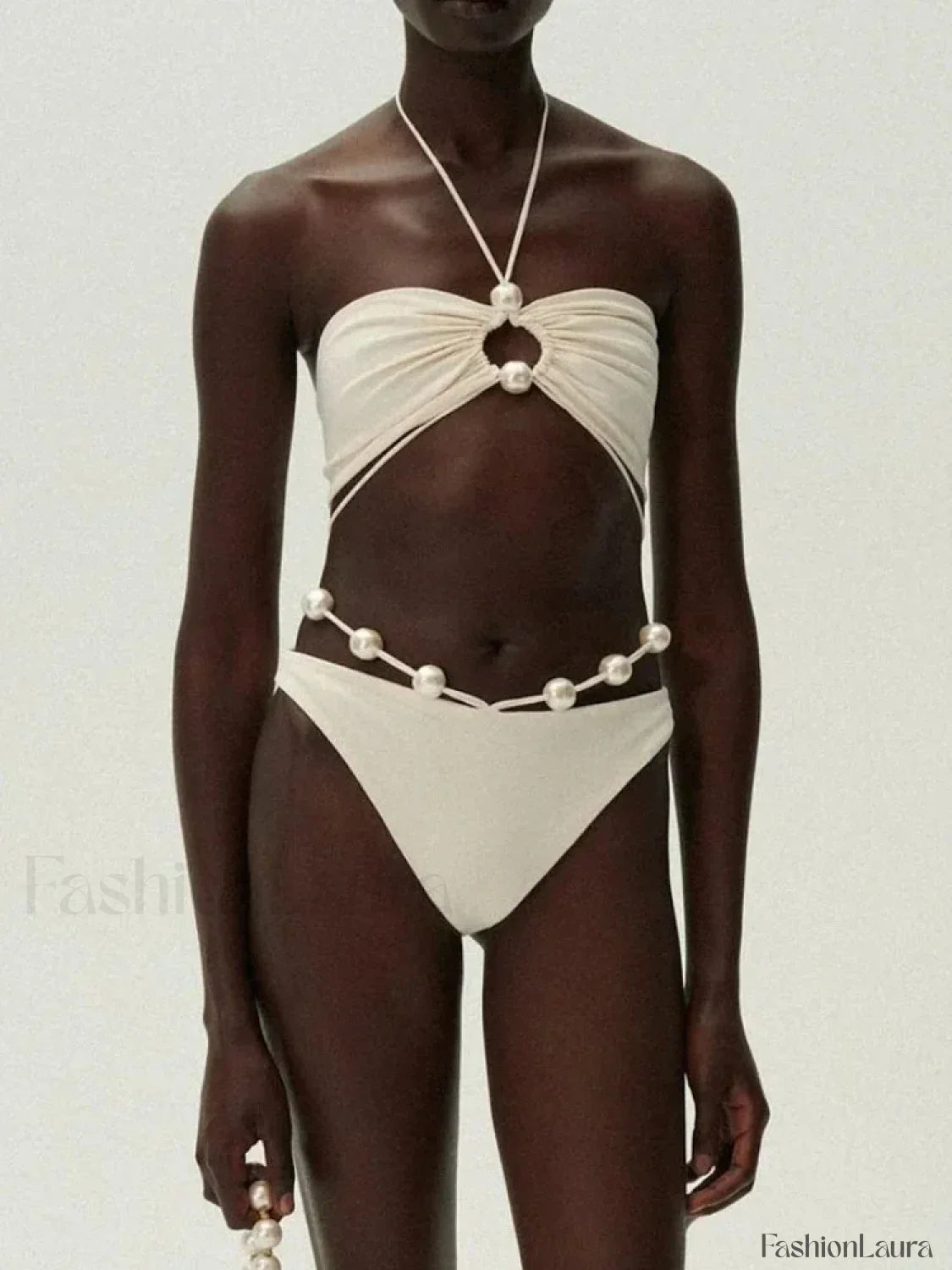 Strap Swimsuit Pearl Magda Bikini Set