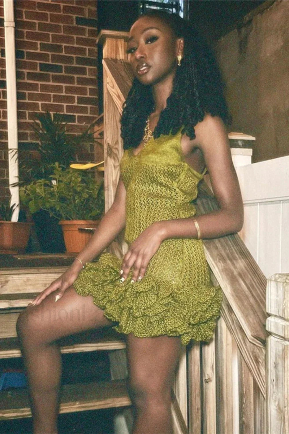 Strapless Backless V-Neck Peplum Mini Dress