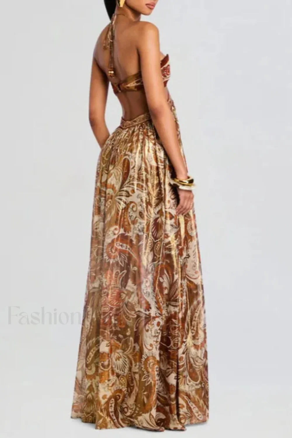 Strapless Lace Up Pleated Boho Dress