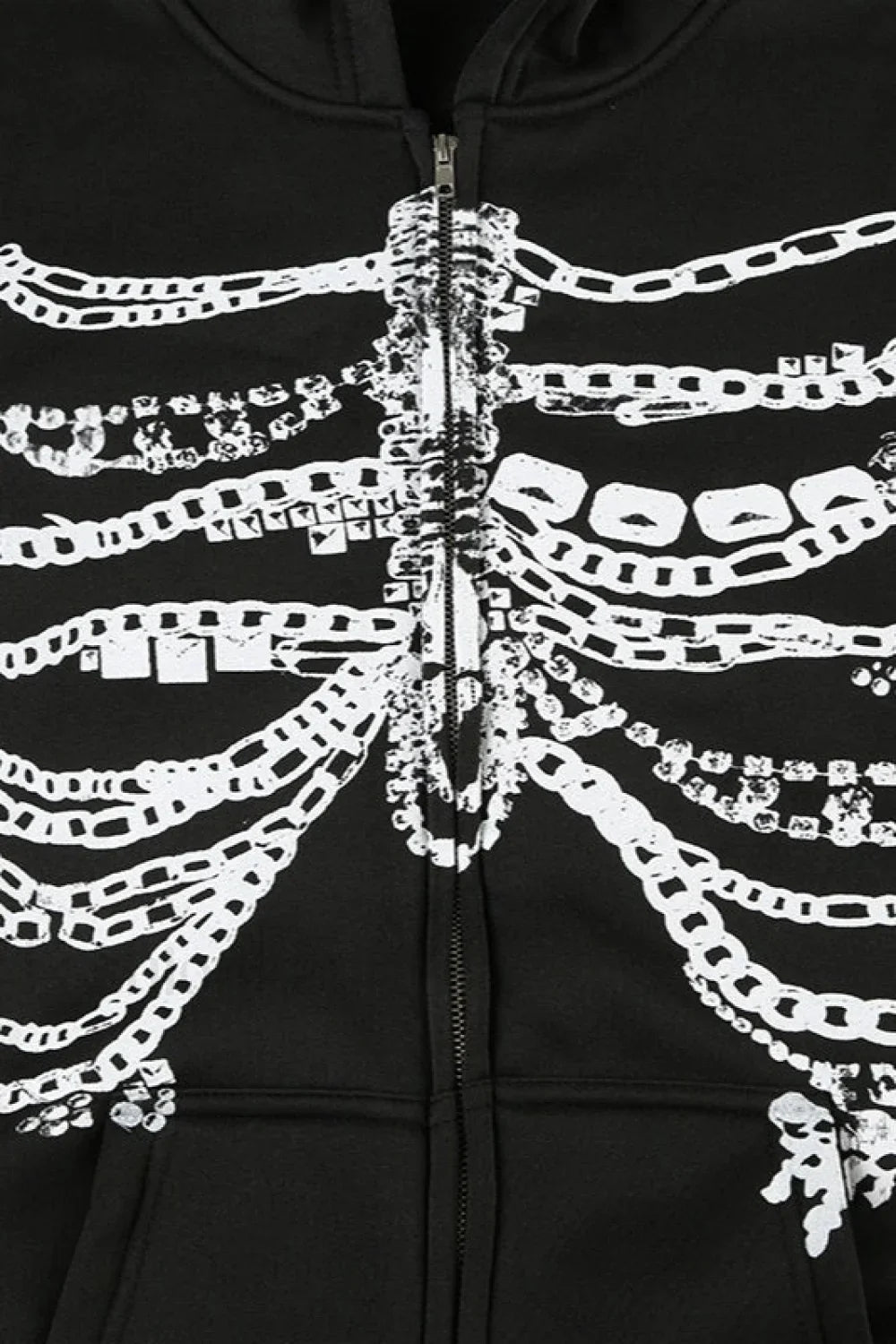 Street Style Chain Skeleton Hoodie