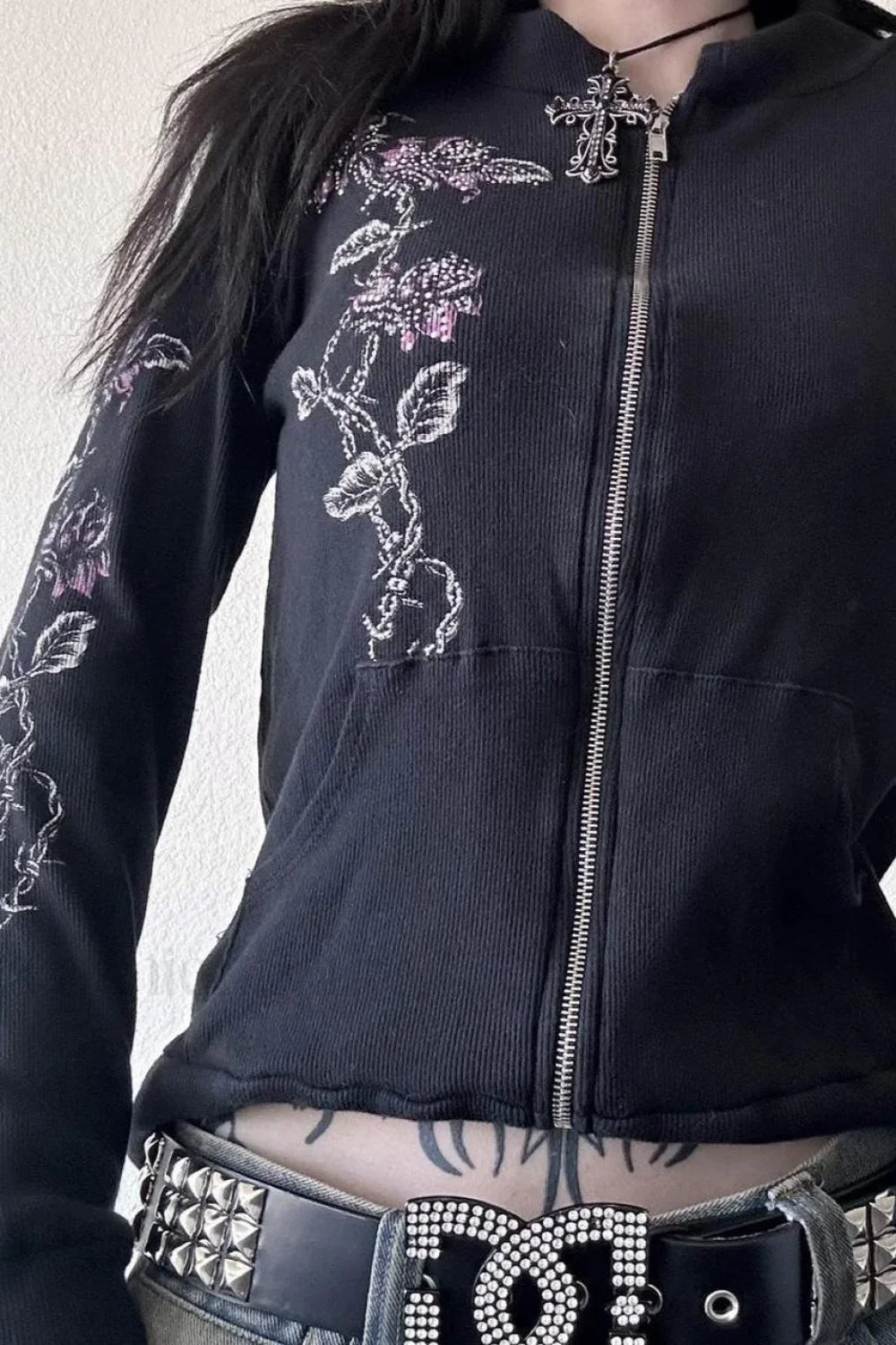 Street Style Wing Print Hoodie