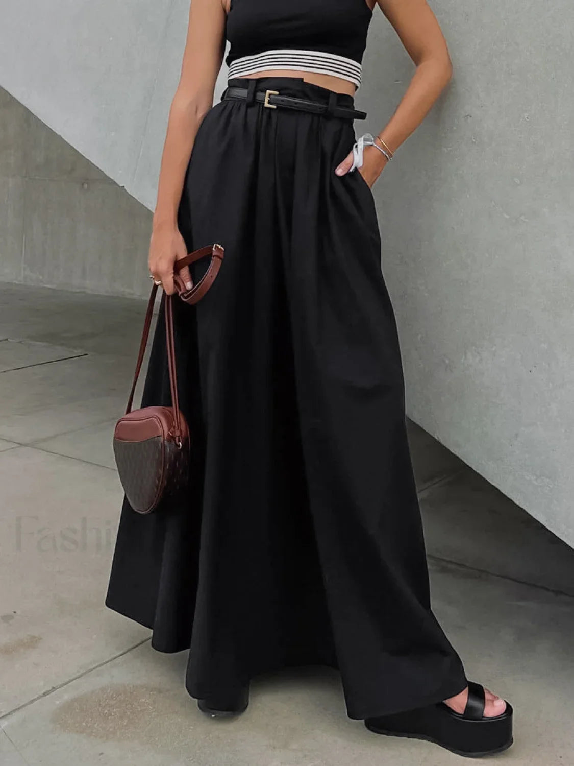 Street Vibe Graceful Maxi Skirt Black / XS Skirts