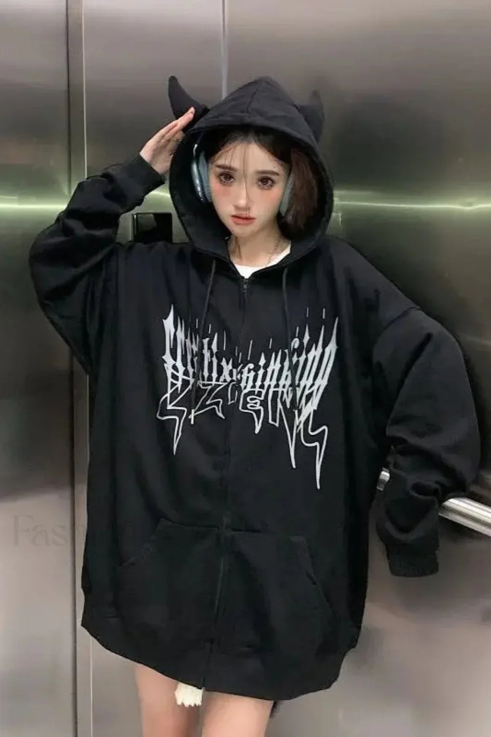 Streetwear Harajuku Hooded Zipper Hoodie