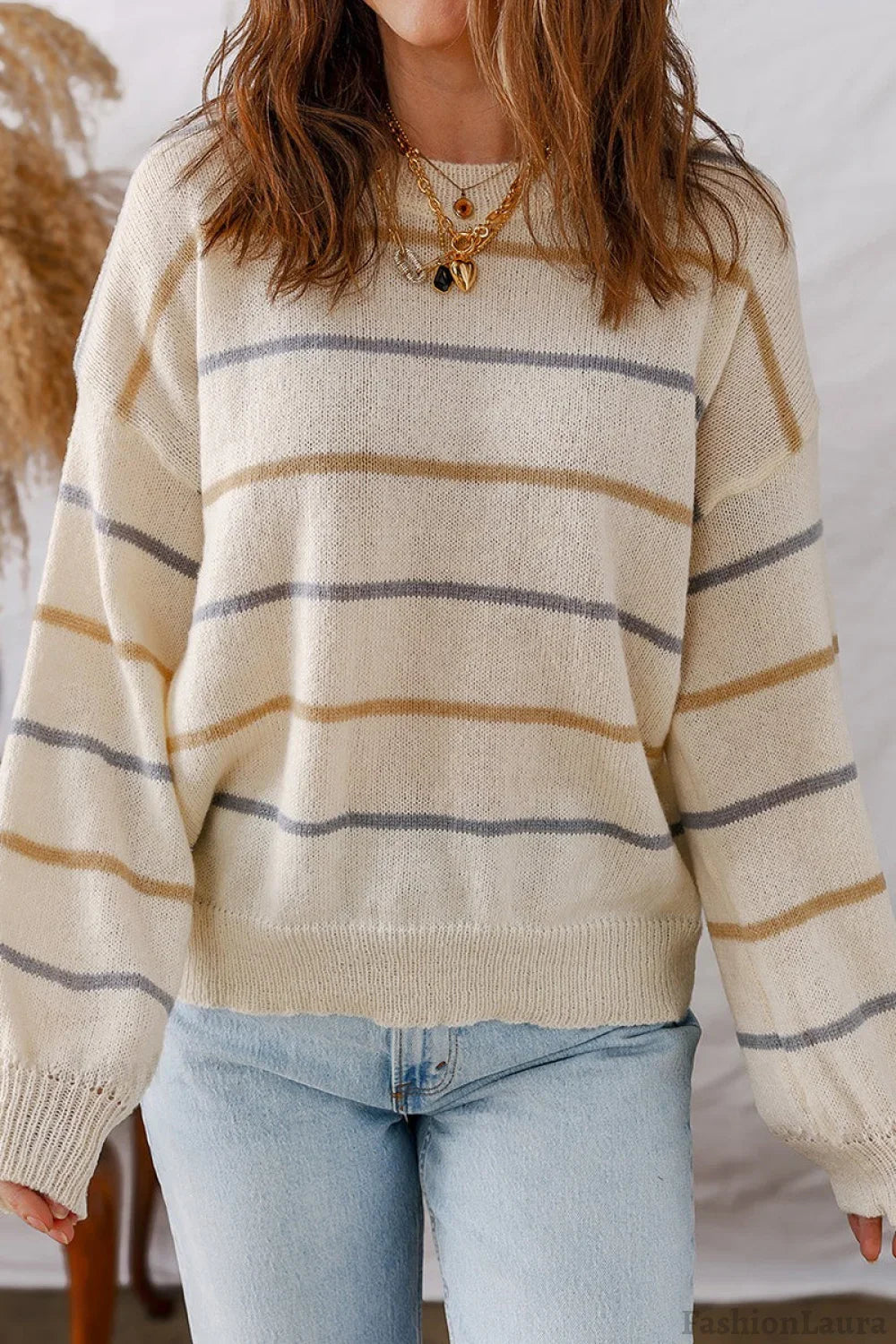 Striped Knit Button Down Cardigan