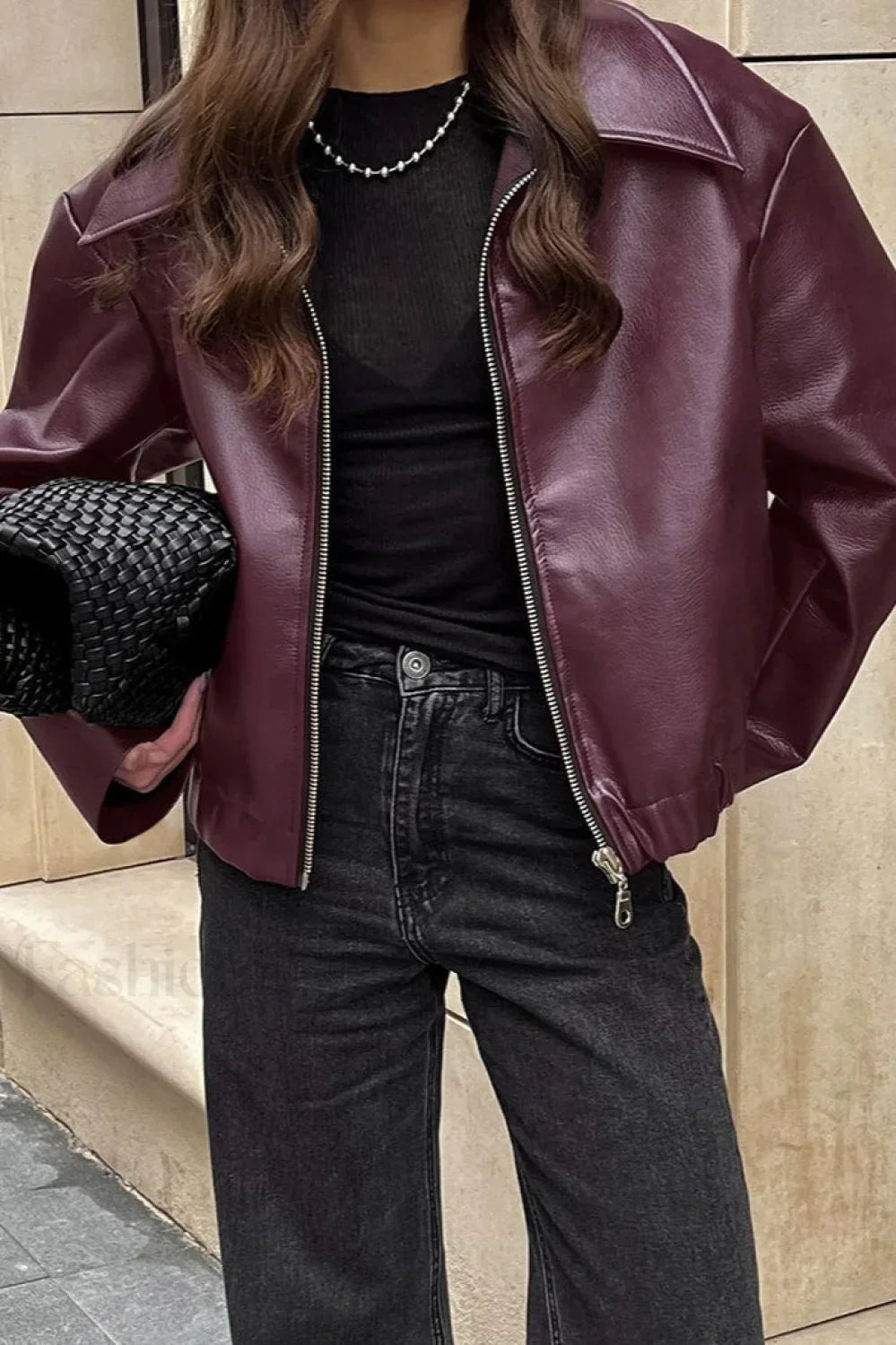 Stylish Matte PU Moto Jacket