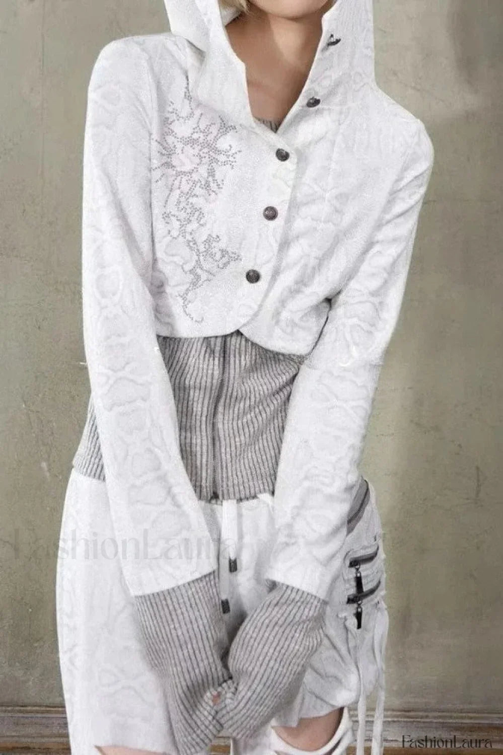 Subculture Embroidered Hooded Hoodie