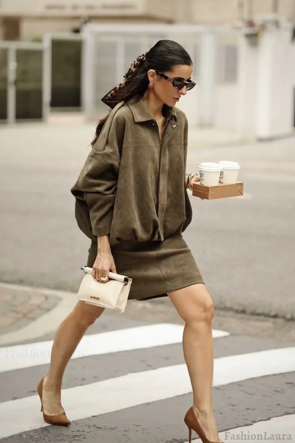 Sueded Texture Bomber Jacket