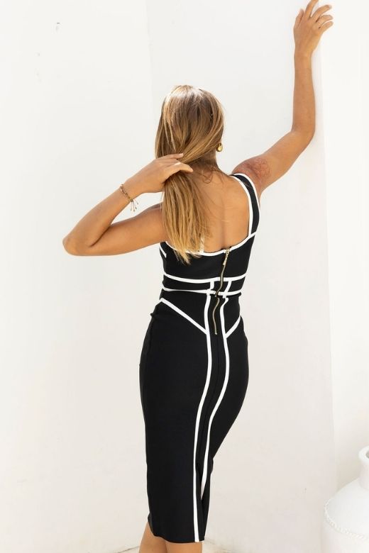 Suki Bandage Midi Dress - Classic Black