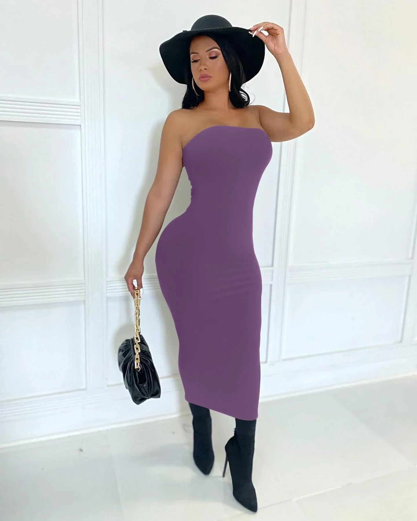 Summer Women's Sexy Sleeveless Wrapped Long Beach Midi Dresses