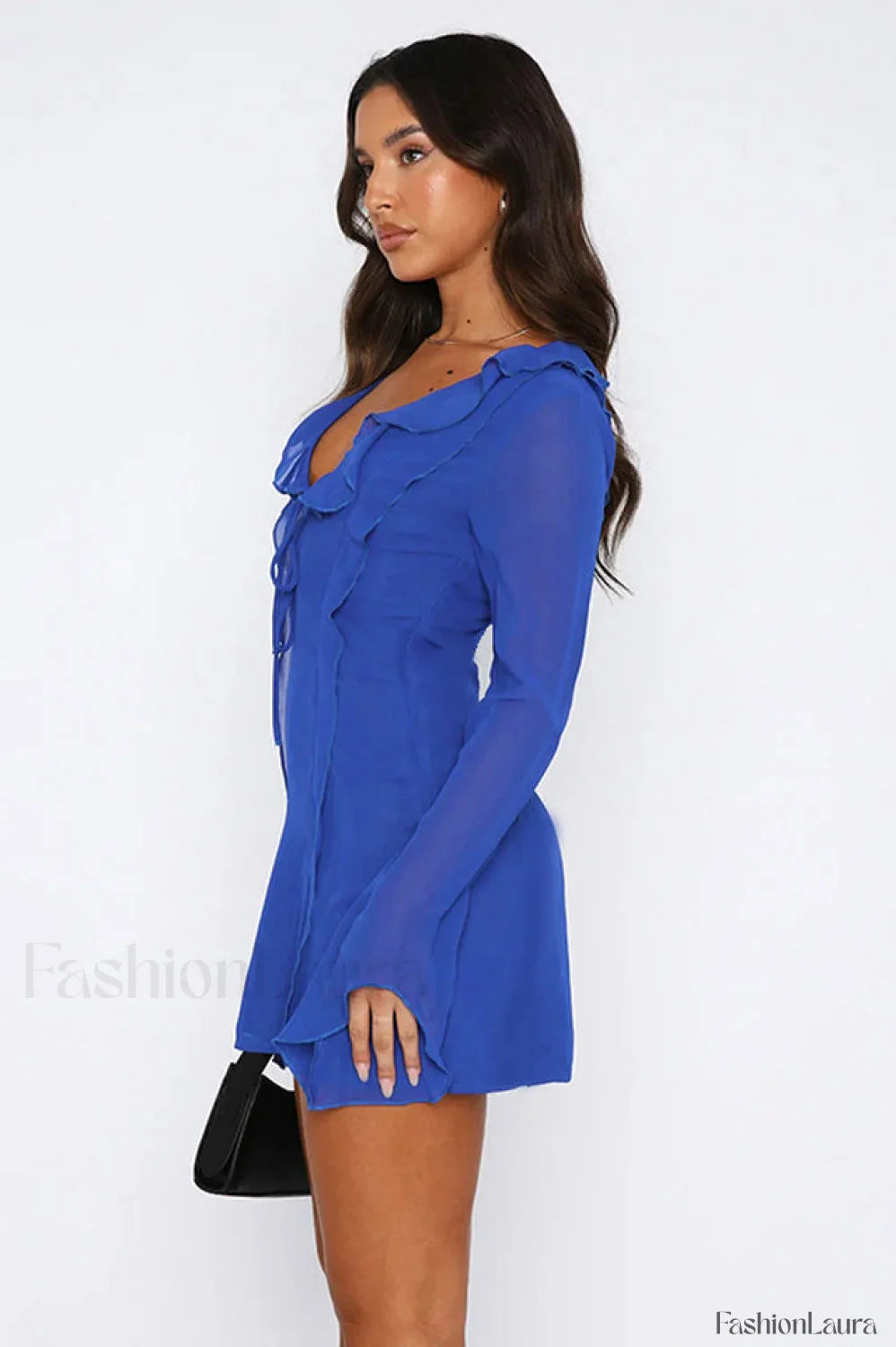 Surround Sound Stylish Mesh Mini Dress