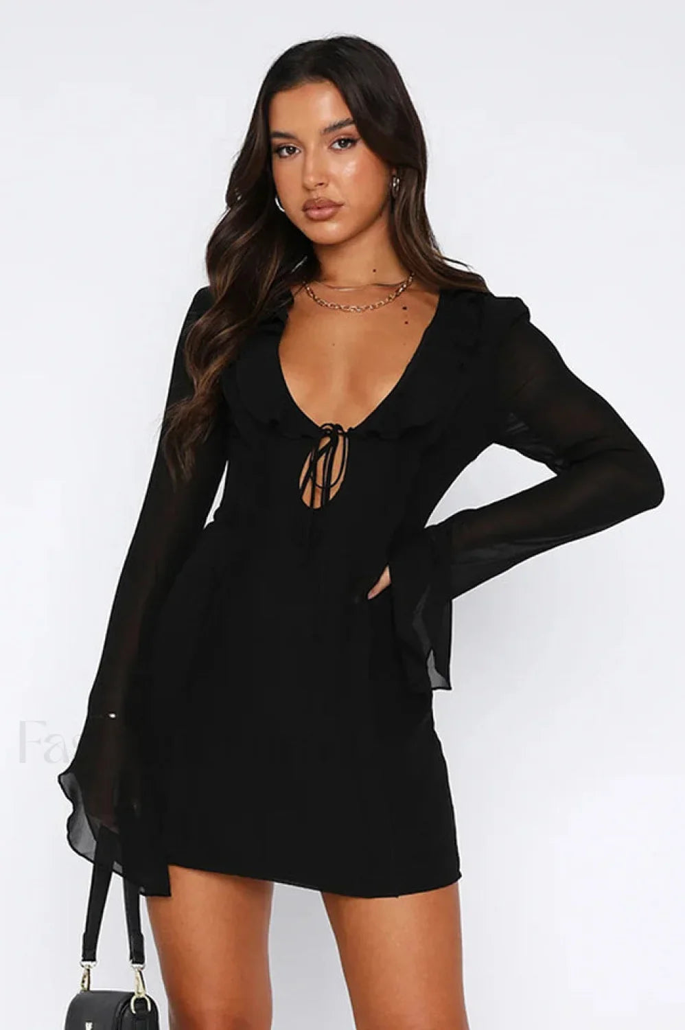 Surround Sound Stylish Mesh Mini Dress