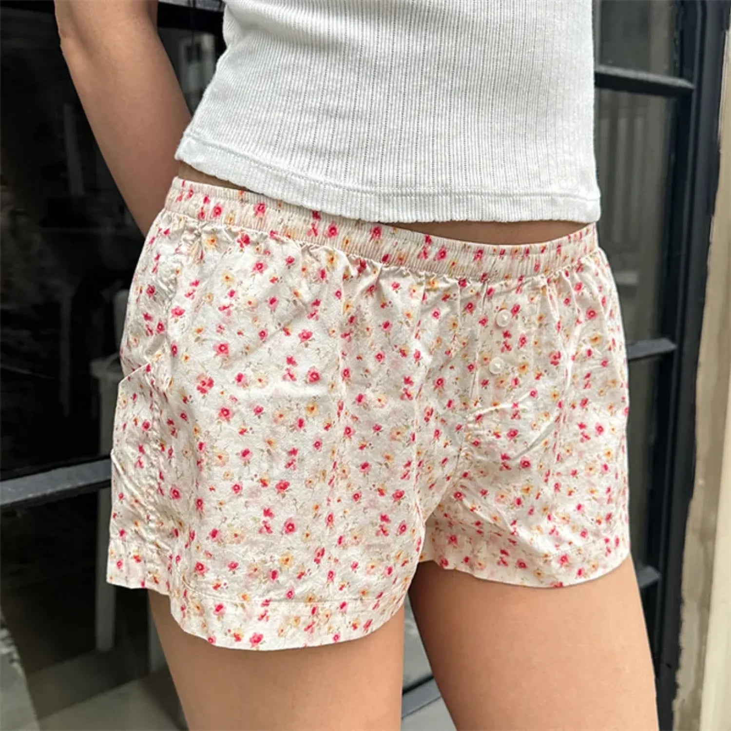 Sweet Casual Kawaii Plaid Boyshorts Lounge Aesthetic Short