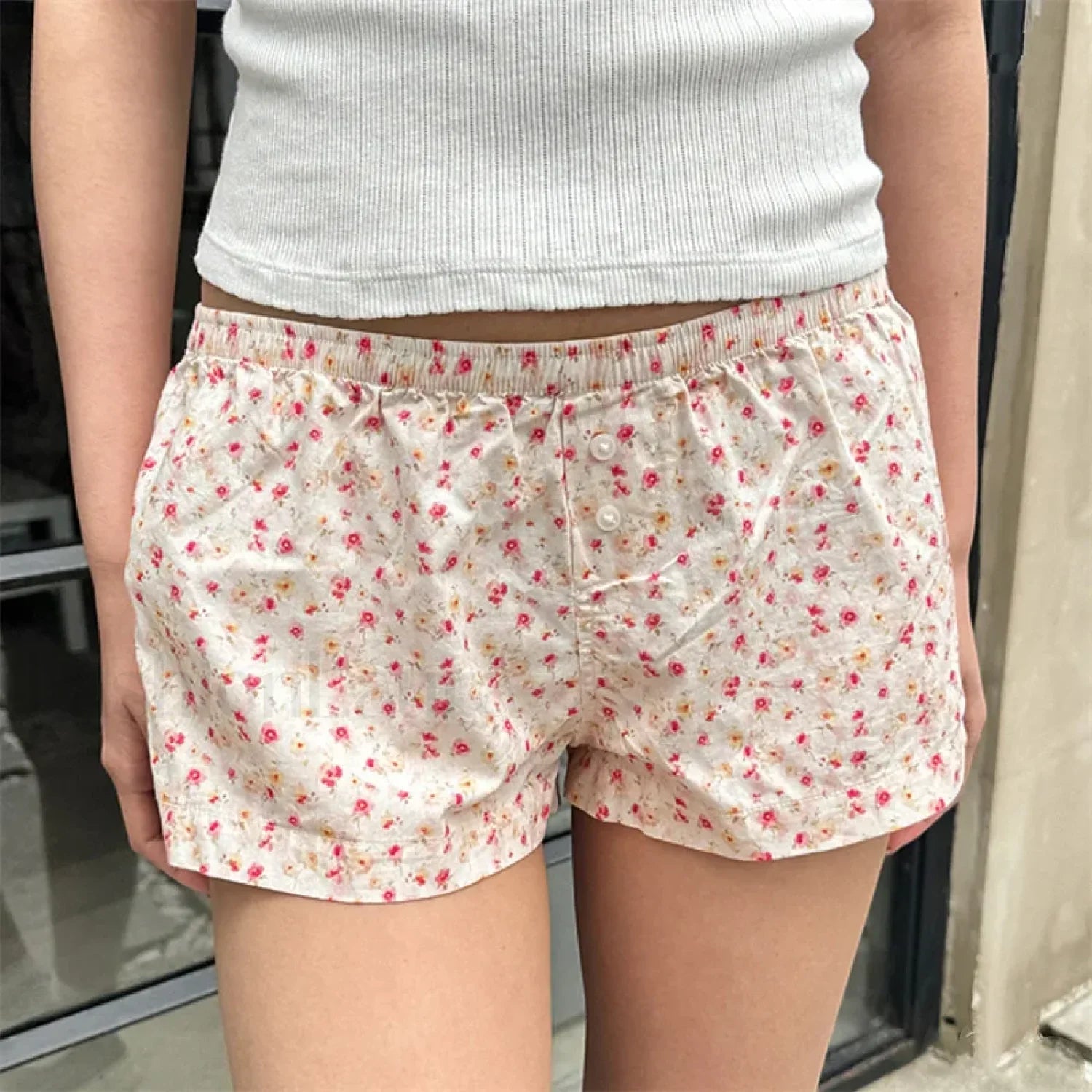 Sweet Casual Kawaii Plaid Boyshorts Lounge Aesthetic Short