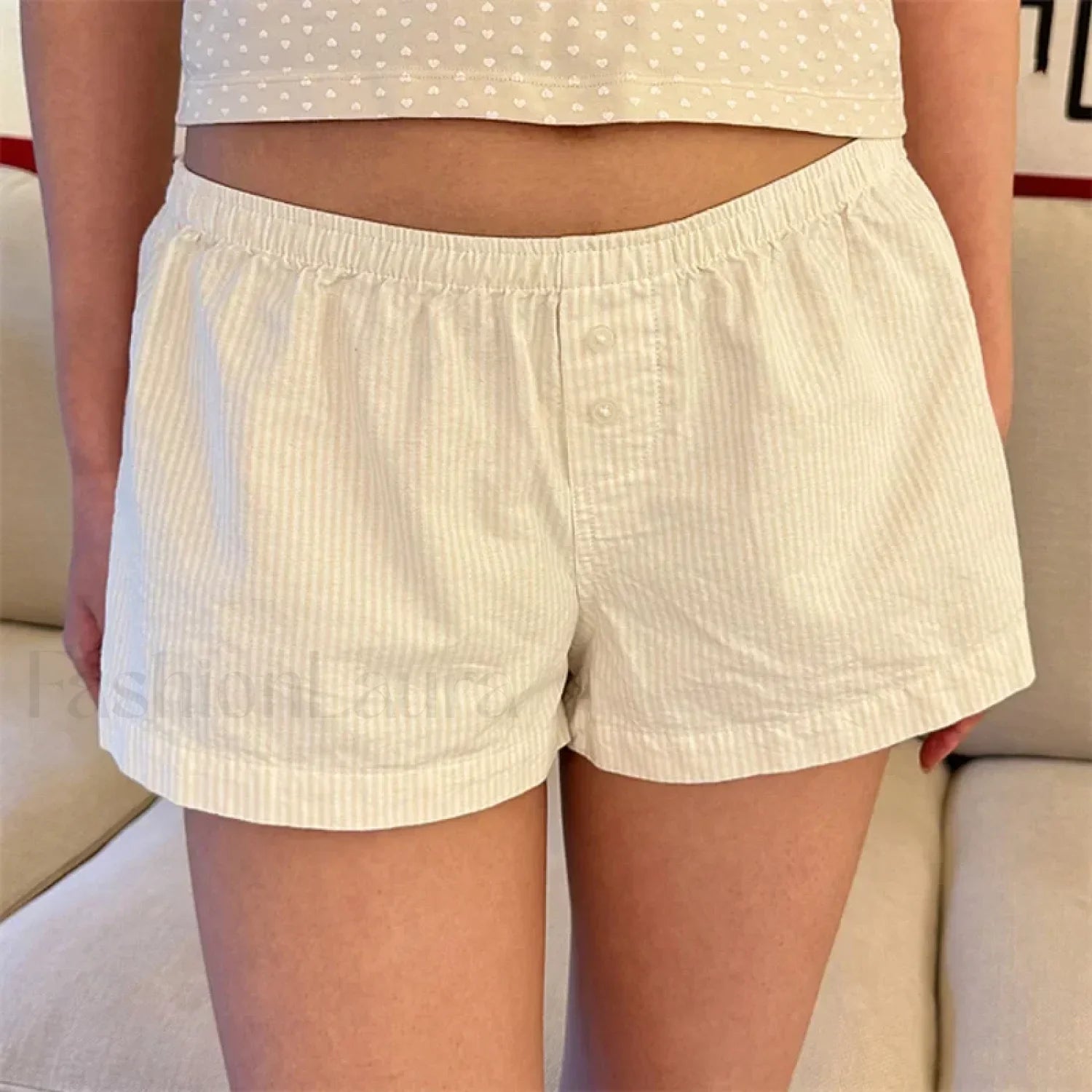 Sweet Casual Kawaii Plaid Boyshorts Lounge Aesthetic Short