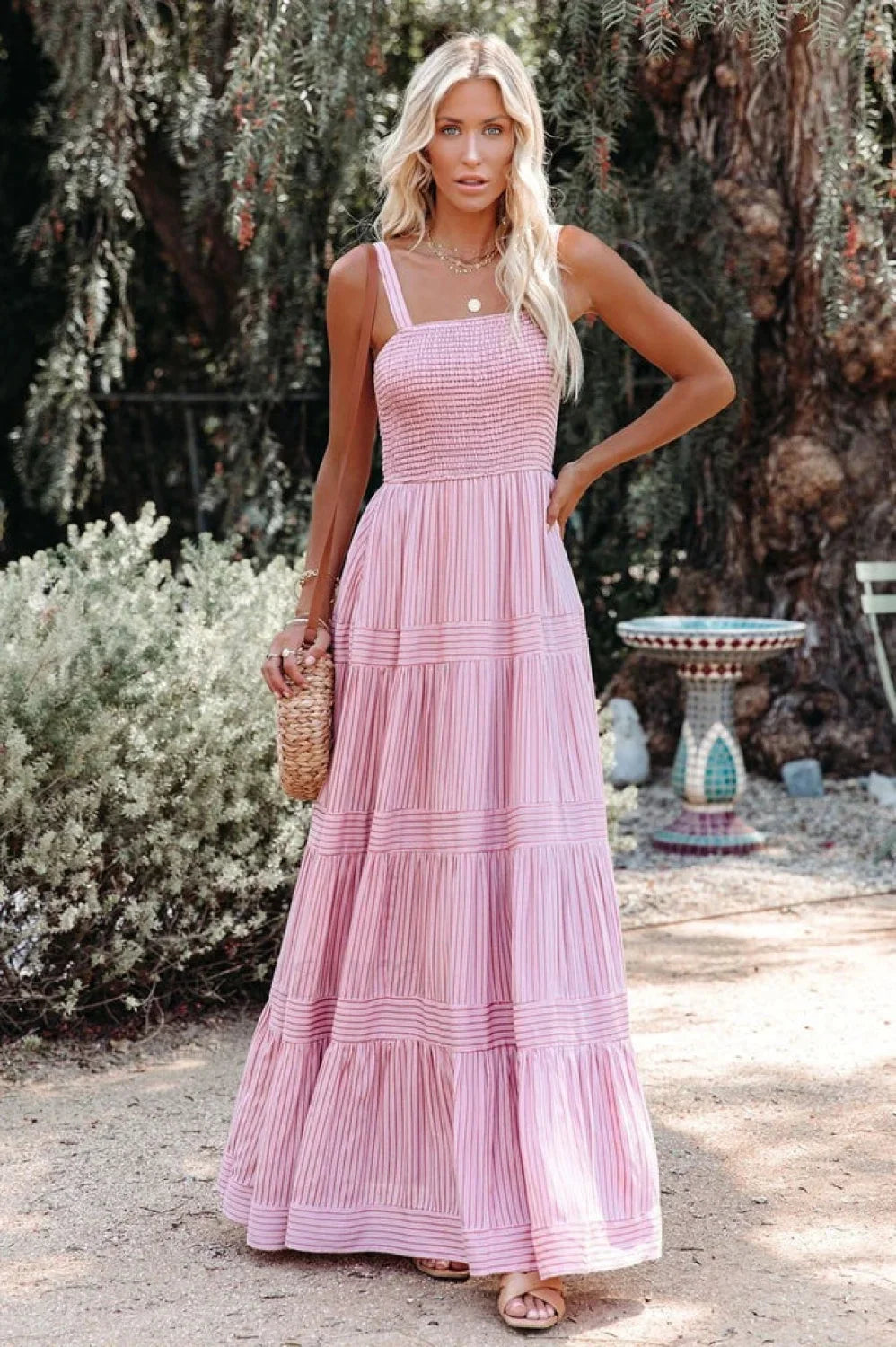 Swing Pleated Stylish Maxi Boho Dress