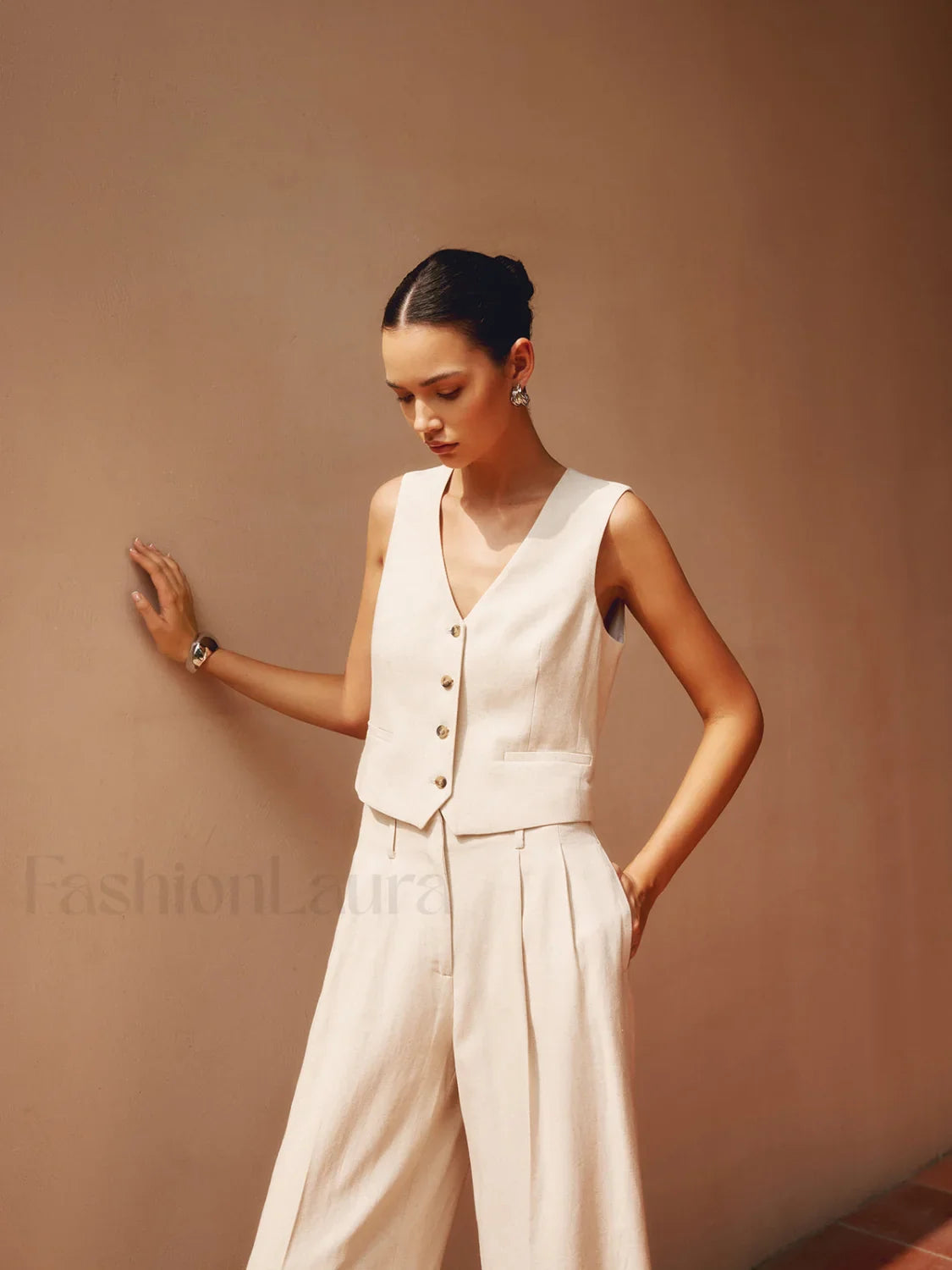 Tailored Button Graceful Suit Waistcoat