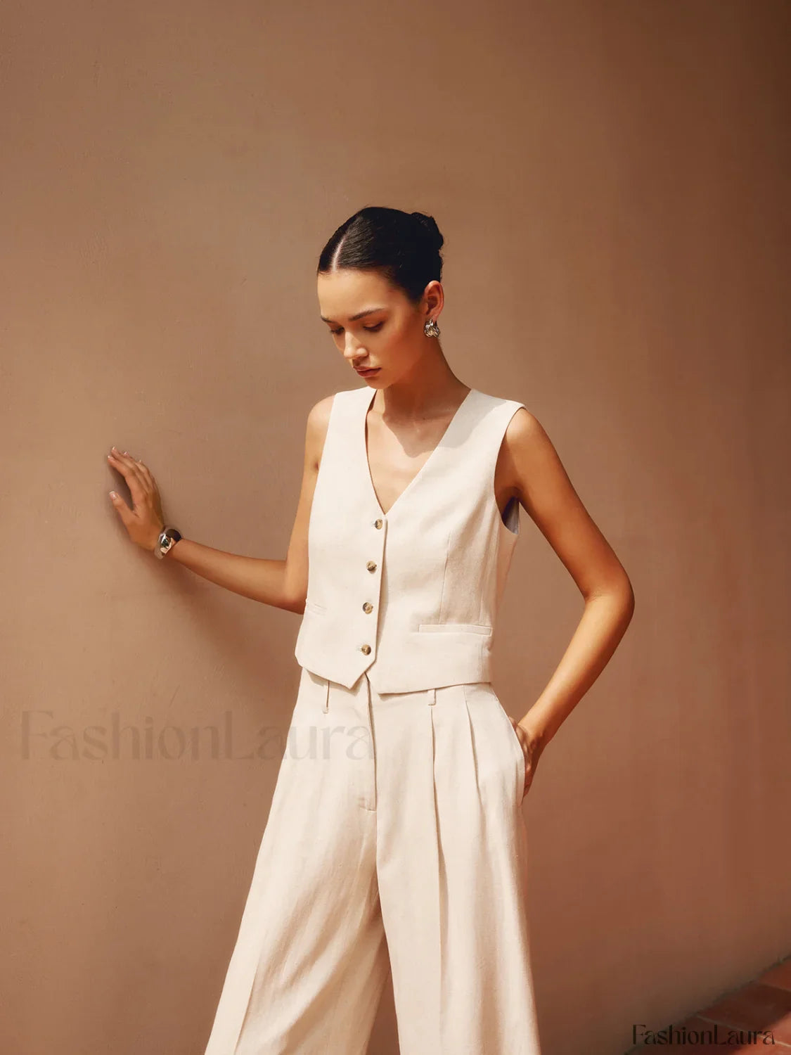 Tailored Button Graceful Suit Waistcoat