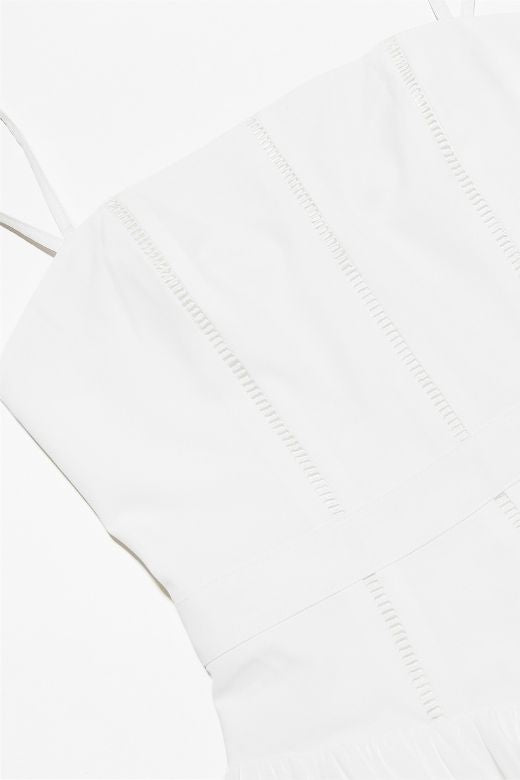 Tasmin Midi Dress - White Pearl