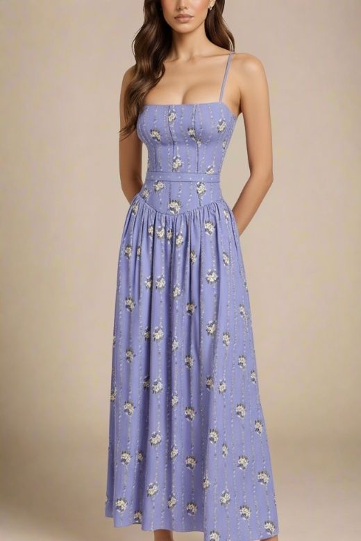 Tasmin Midi Dress - Royal Blue