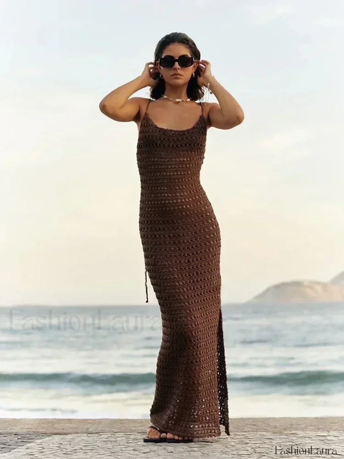 Tassel Spaghetti Strap Maxi Cover Up