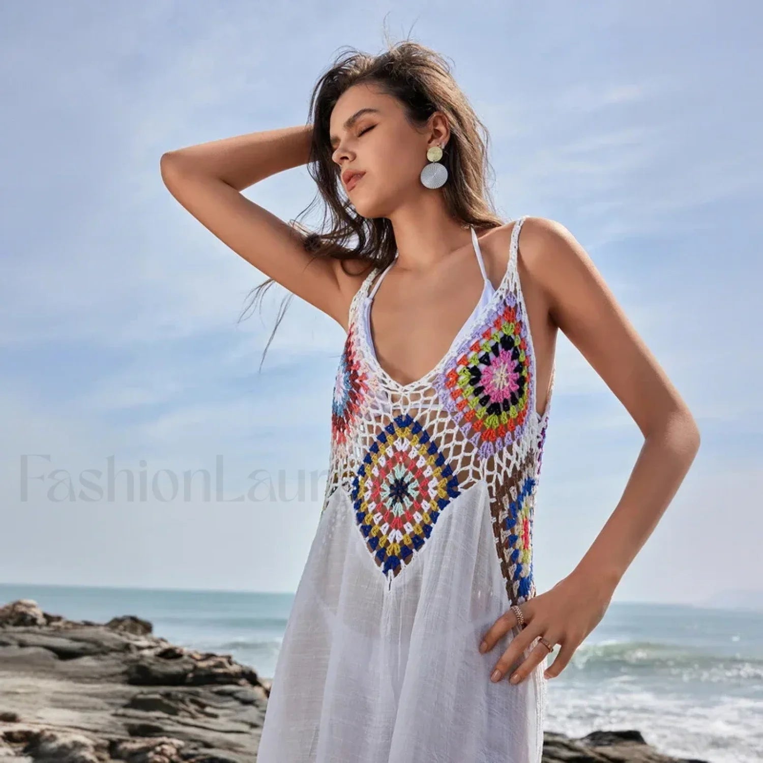 Tencel Slub Long Sleeve Cover Up