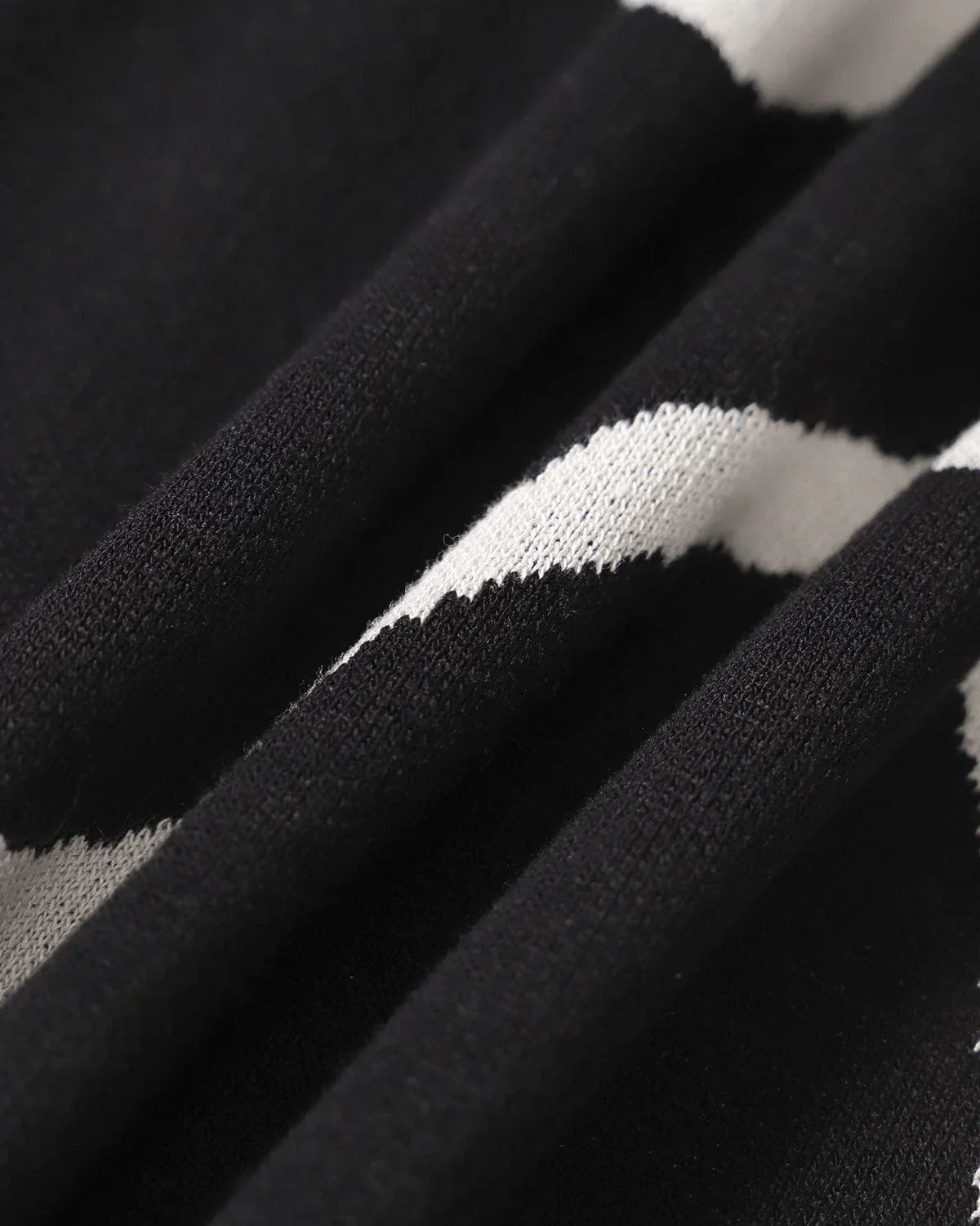 The Black Wave Knit Midi Dress