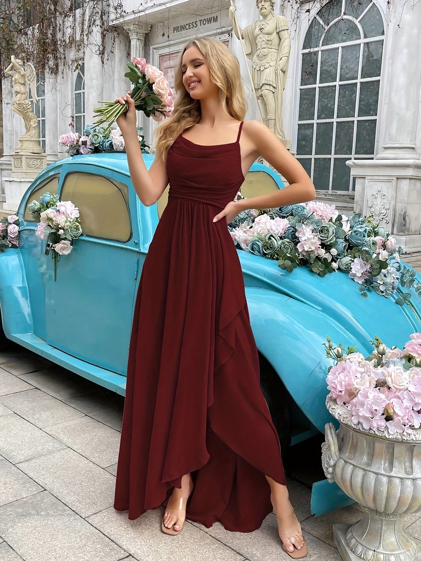 Berta Elegant Chiffon Bridesmaid Dress for Women Easy Wear Style