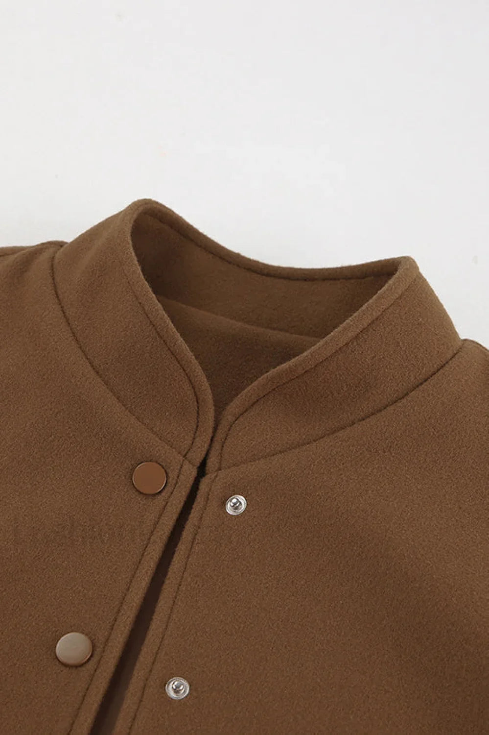 Thick Wool Brown Elastic Hem Coat
