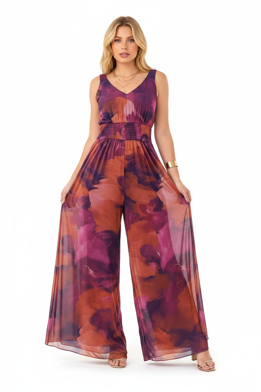 Elegant Tie Dye Women's Jumpsuit | Lightweight & Comfortable Fit