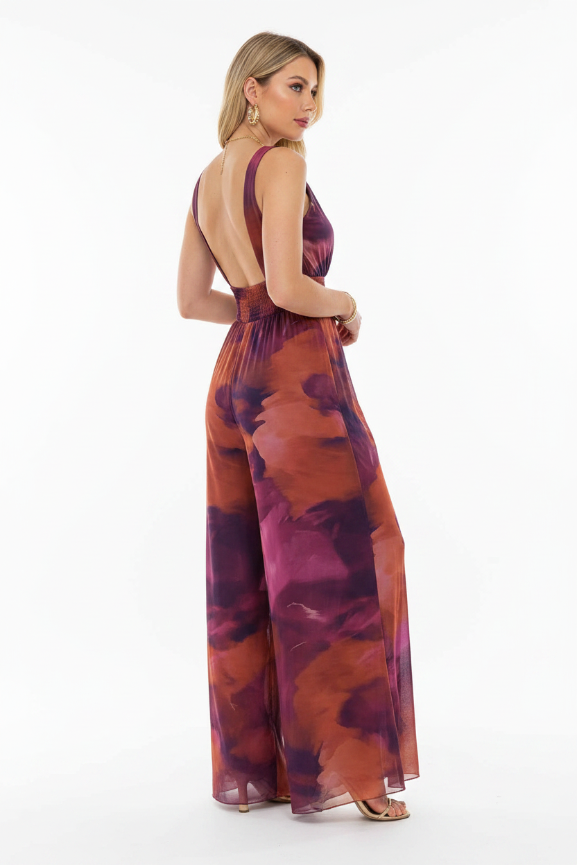 Elegant Tie Dye Women's Jumpsuit | Lightweight & Comfortable Fit