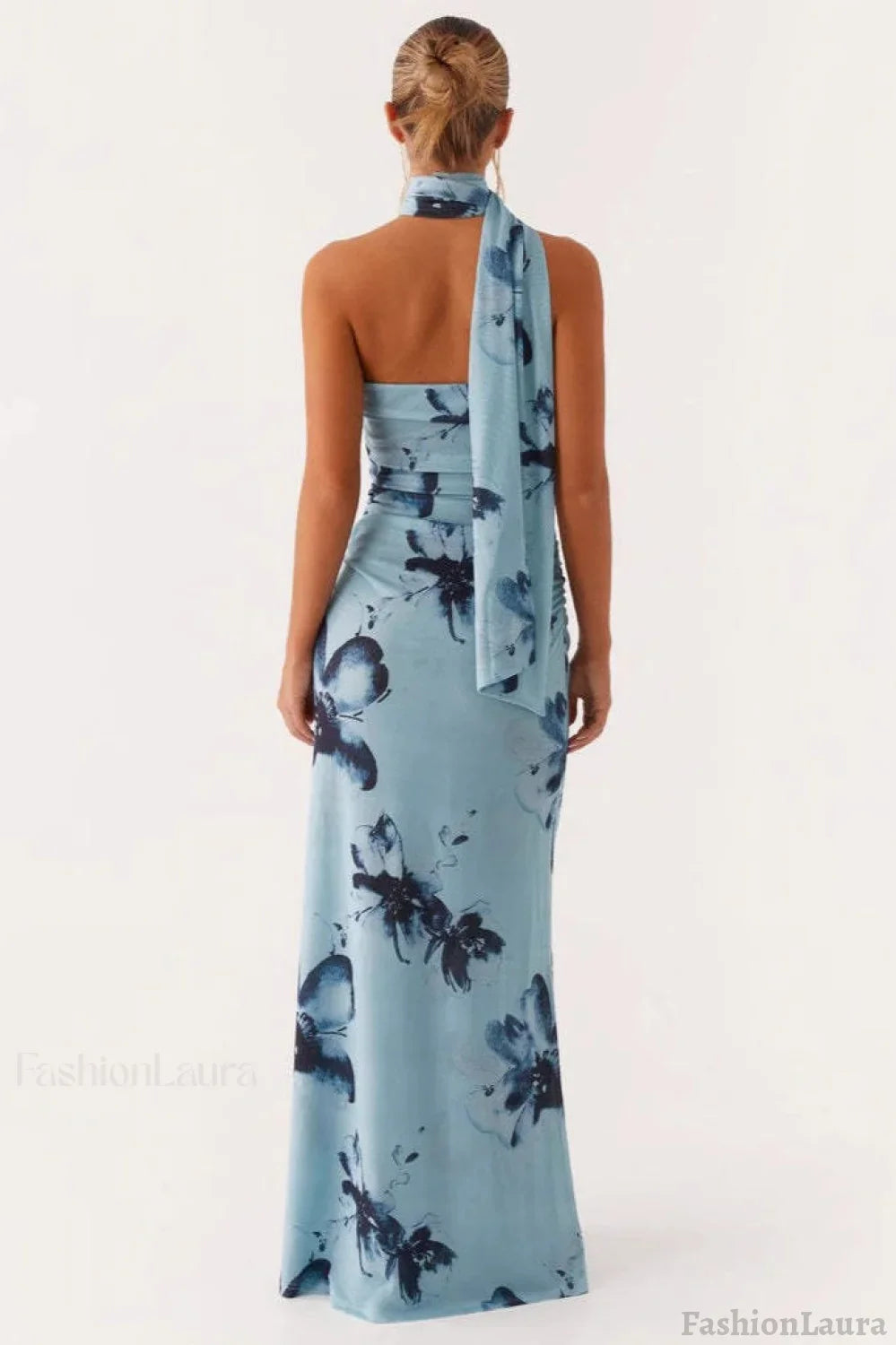 Tie Dye Mesh Spaghetti Strap Maxi Party Dress