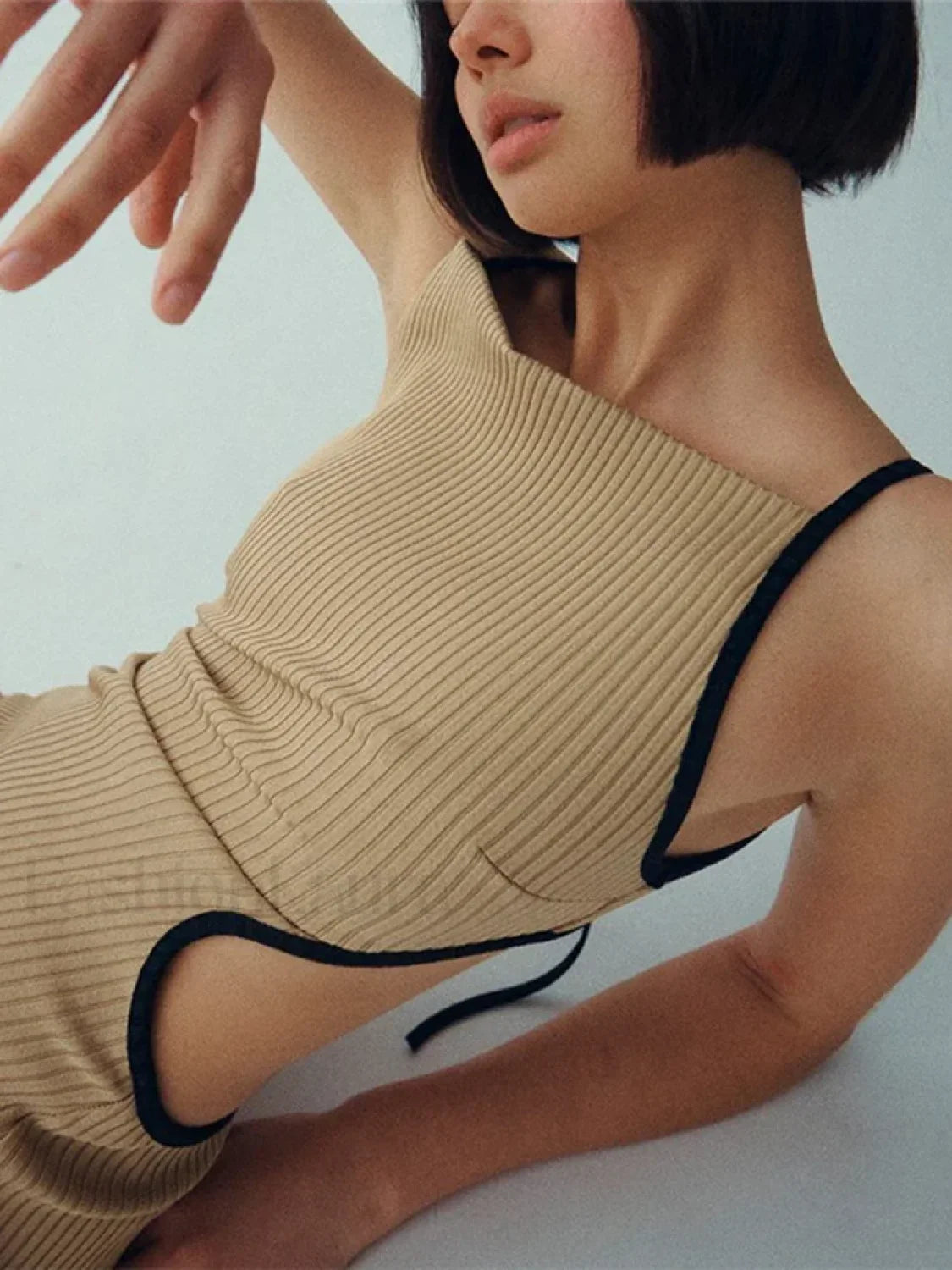 Tie-Up Backless Midi Dress