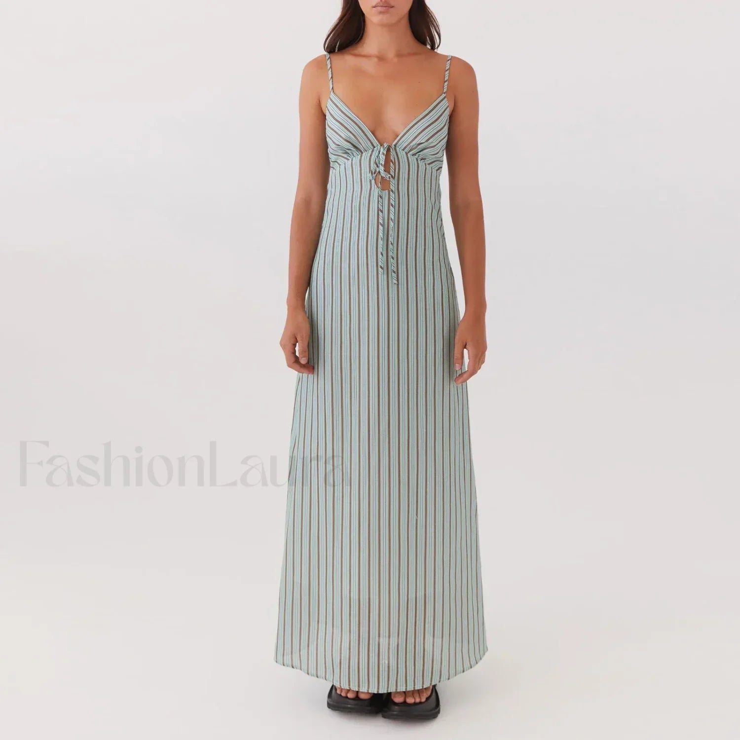 Tie-up Spaghetti Cutout Maxi Dress