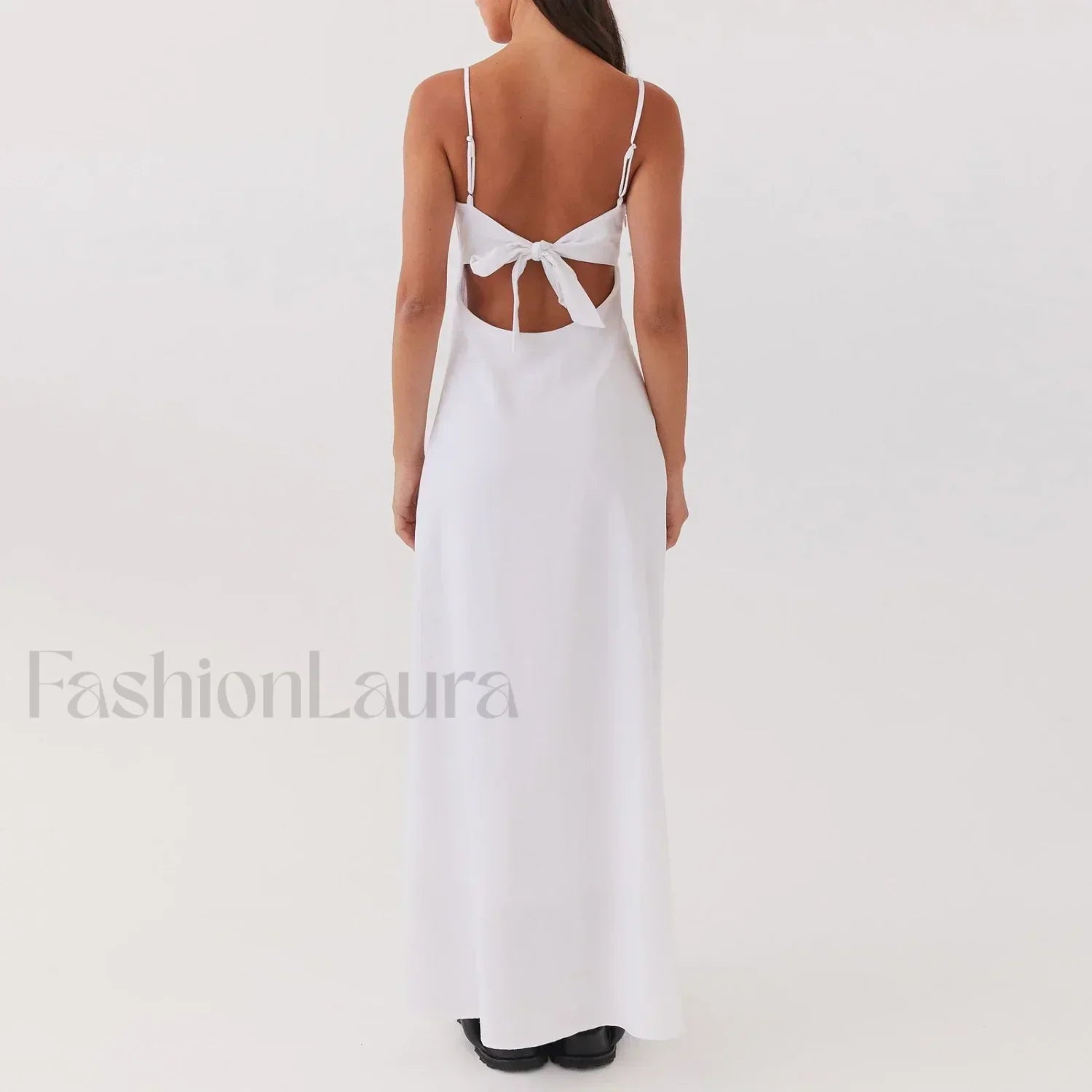 Tie-up Spaghetti Cutout Maxi Dress