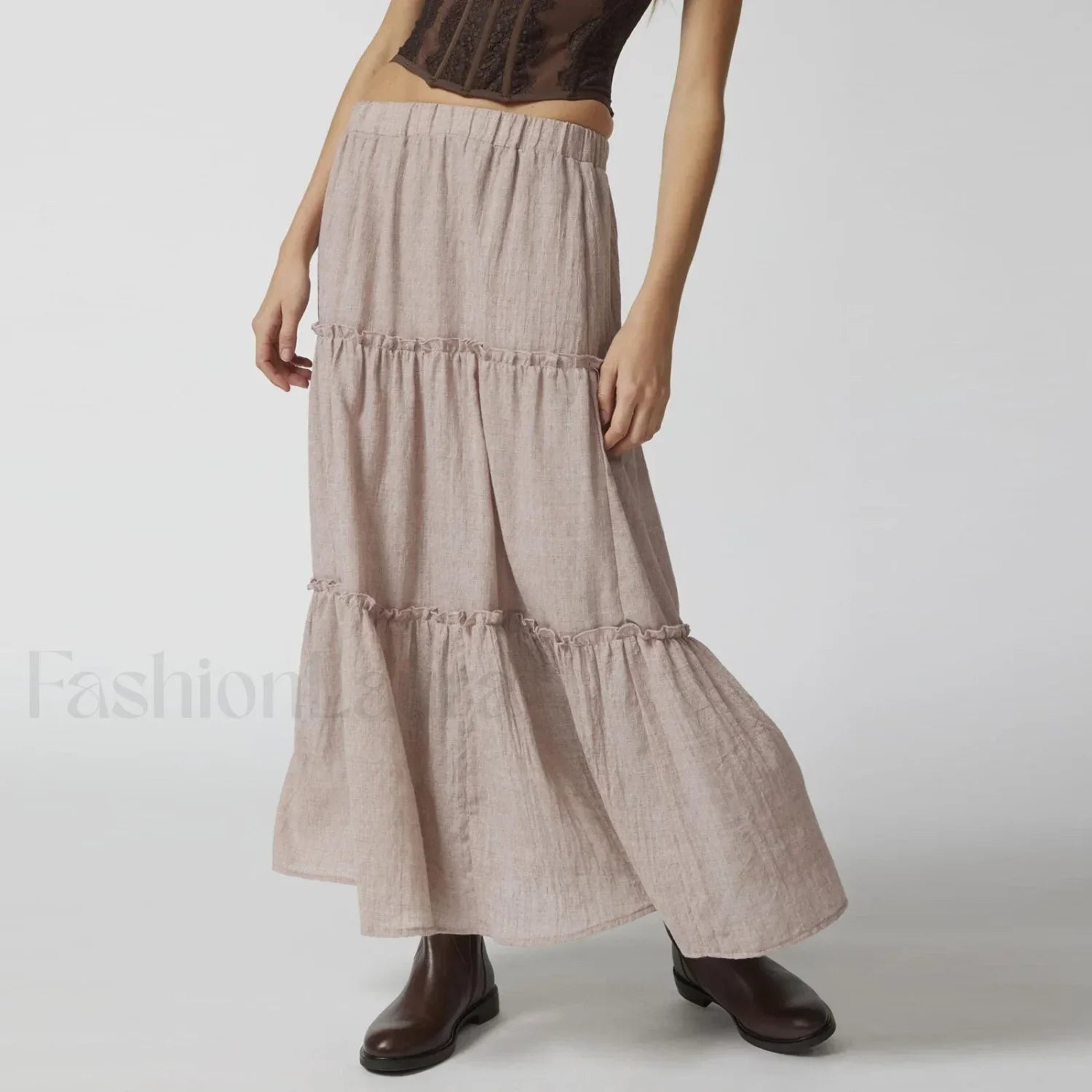 Tiered Flowy Maxi Beach Skirt
